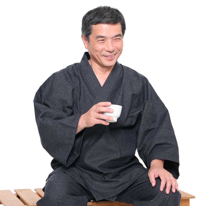 作務衣です。 ひめか 作務衣 メンズ 匠 さむえ 綿100％ 401001 M/L/LL : 作務
